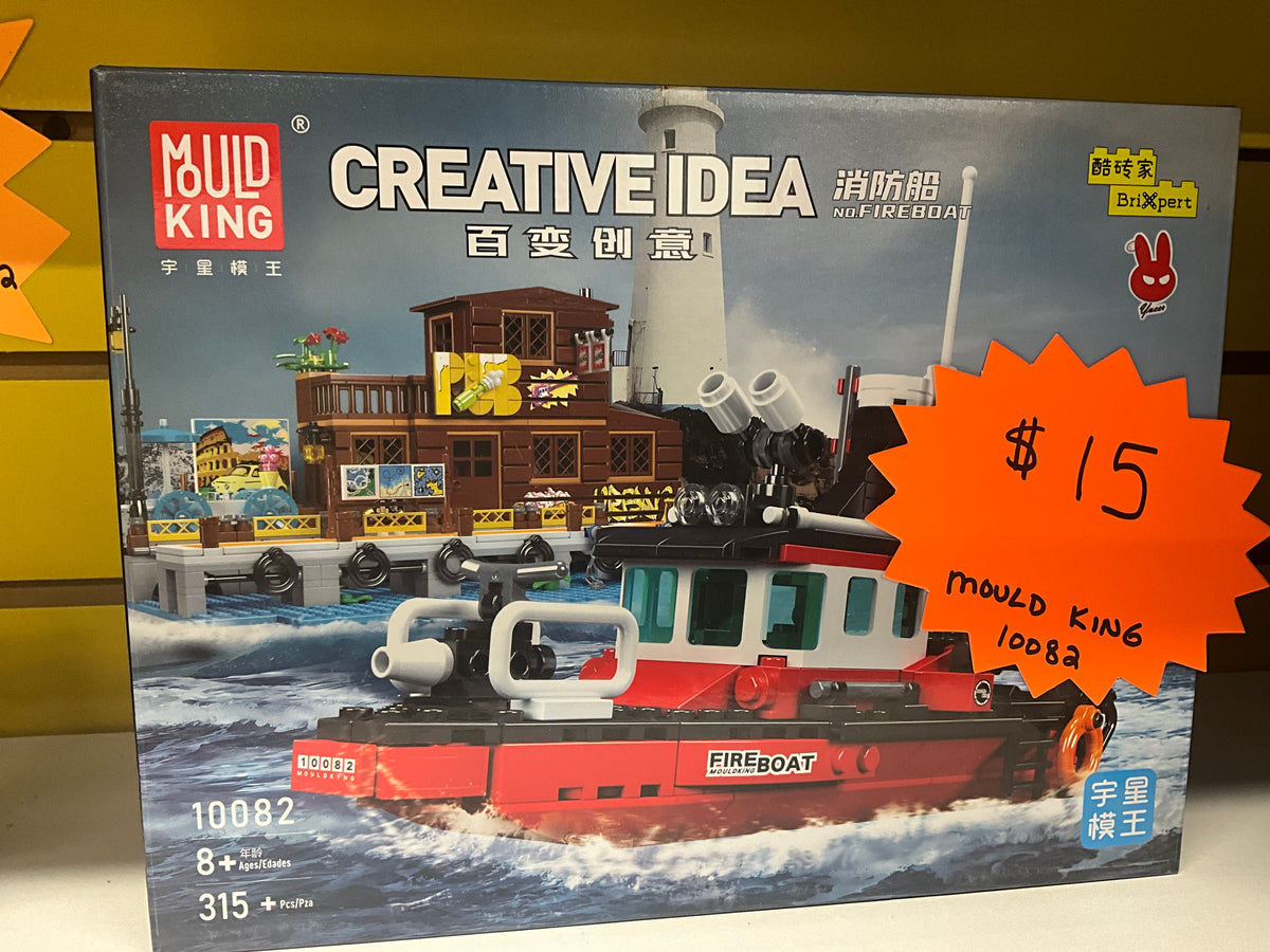 Mould King 10082 Fireboat Rescue Ship Building Set – 315 Pieces