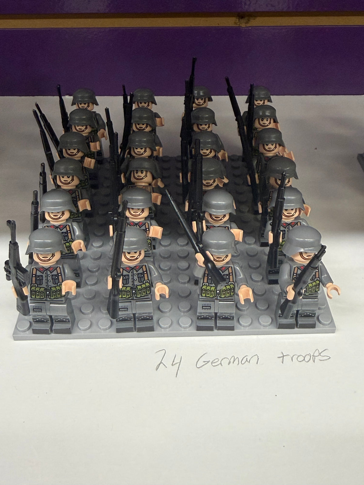 WWII German Army Soldier Minifigure Bundle – 24 Figures with Weapons