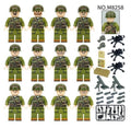WWII US Infantry Heavy Weapons Battalion – 12 Double-Sided Minifigures