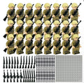 Italian Army Soldier Minifigure Bundle – 24 Figures with Weapons