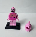 FNAF Shattered Glamrock Chica Inspired Pink Animatronic Minifigure with Mask & Display Base