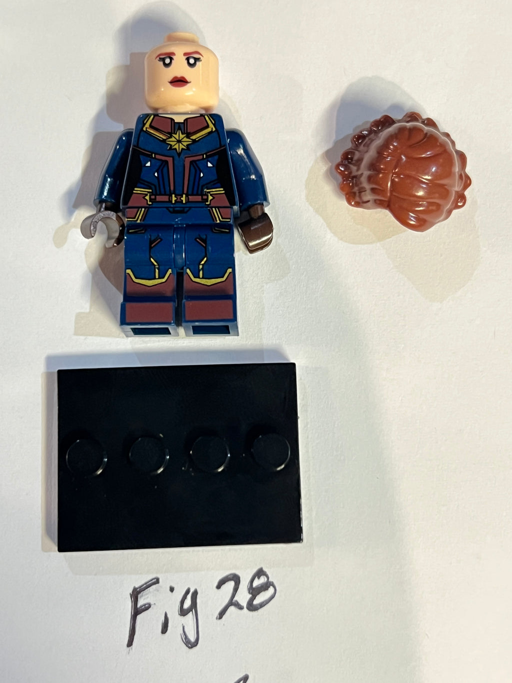 Custom Captain Marvel Mini Figure (UNBRANDED) – Compatible Building Blocks