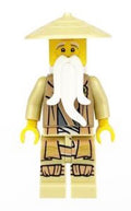 Sensei Wu Inspired Ninja Master Minifigure – Straw Hat & White Beard