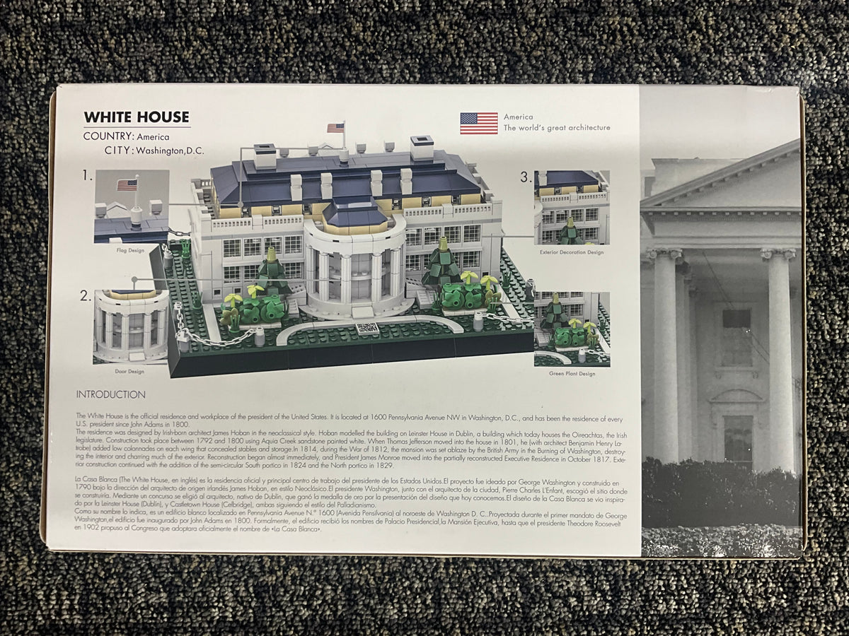 WANGE 4214 White House Architecture Building Set – 894 Pieces