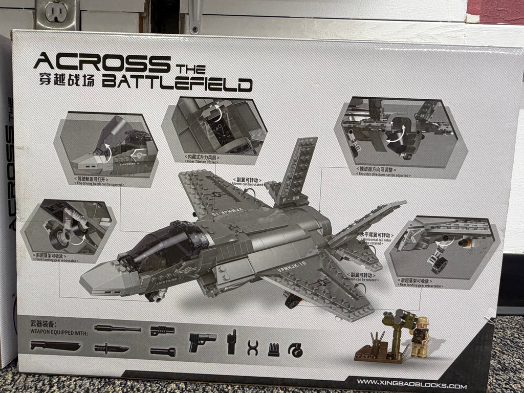 F-35 Lightning II Stealth Fighter Jet Building Set – 646 Pieces
