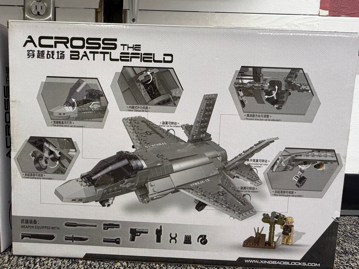 F-35 Lightning II Stealth Fighter Jet Building Set – 646 Pieces