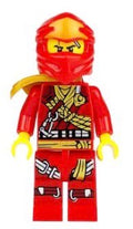 Kai NRG Inspired Red Fire Ninja Minifigure - Gold armor