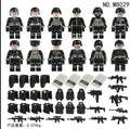 Elite Black SWAT Response Team – 12 Minifigures with Shields & Tactical Gear