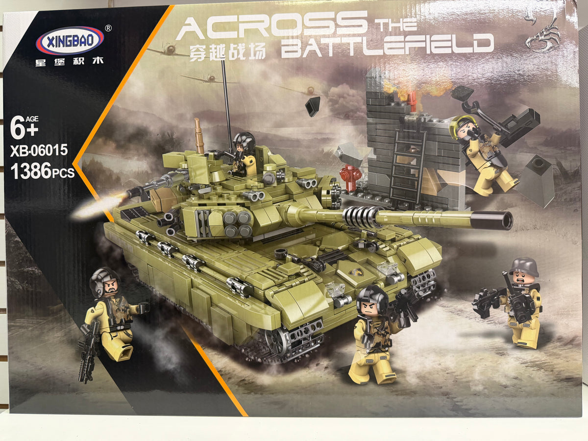 Scorpio Tiger Modern Battle Tank Building Set – 1,386 Pieces & 5 Figures