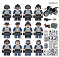 SWAT Tactical Team Minifigure Set – 12 Officers with Motorcycle & Accessories