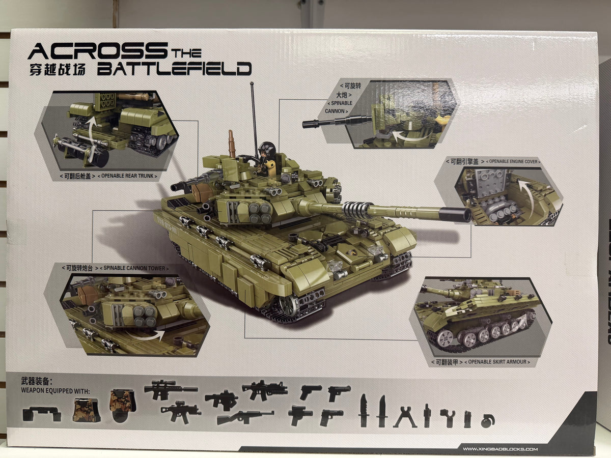Scorpio Tiger Modern Battle Tank Building Set – 1,386 Pieces & 5 Figures