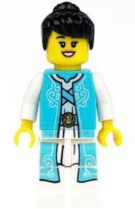 Maya Inspired Elemental Water Master Minifigure – Turquoise Robe