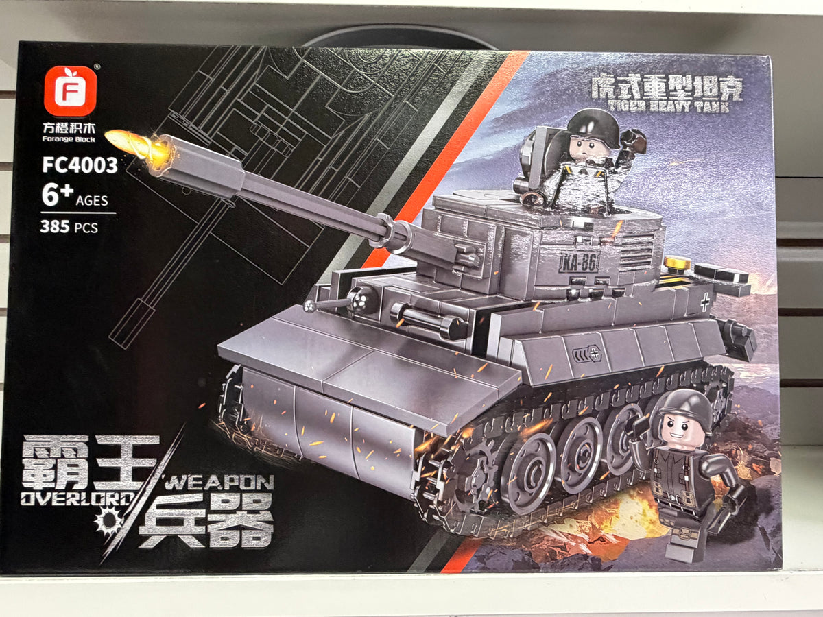 WWII German Tiger - Heavy Tank Building Set – 385 Pieces