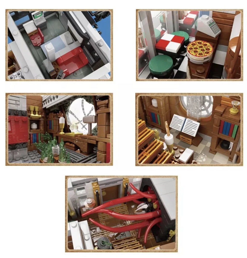 MOULD KING 16037 Novatown Sanctorum – 3,588 Pieces Modular Building Set with LED Lights