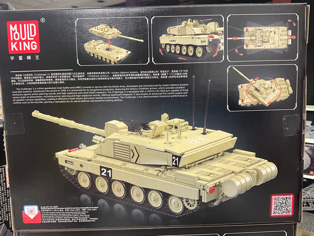 Mould King 20037 RC Challenger 2 Main Battle Tank – 1,129 Pieces