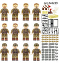 US Army Urban Warfare Minifigure Set – 12 Soldiers with Weapons & Scene Accessories