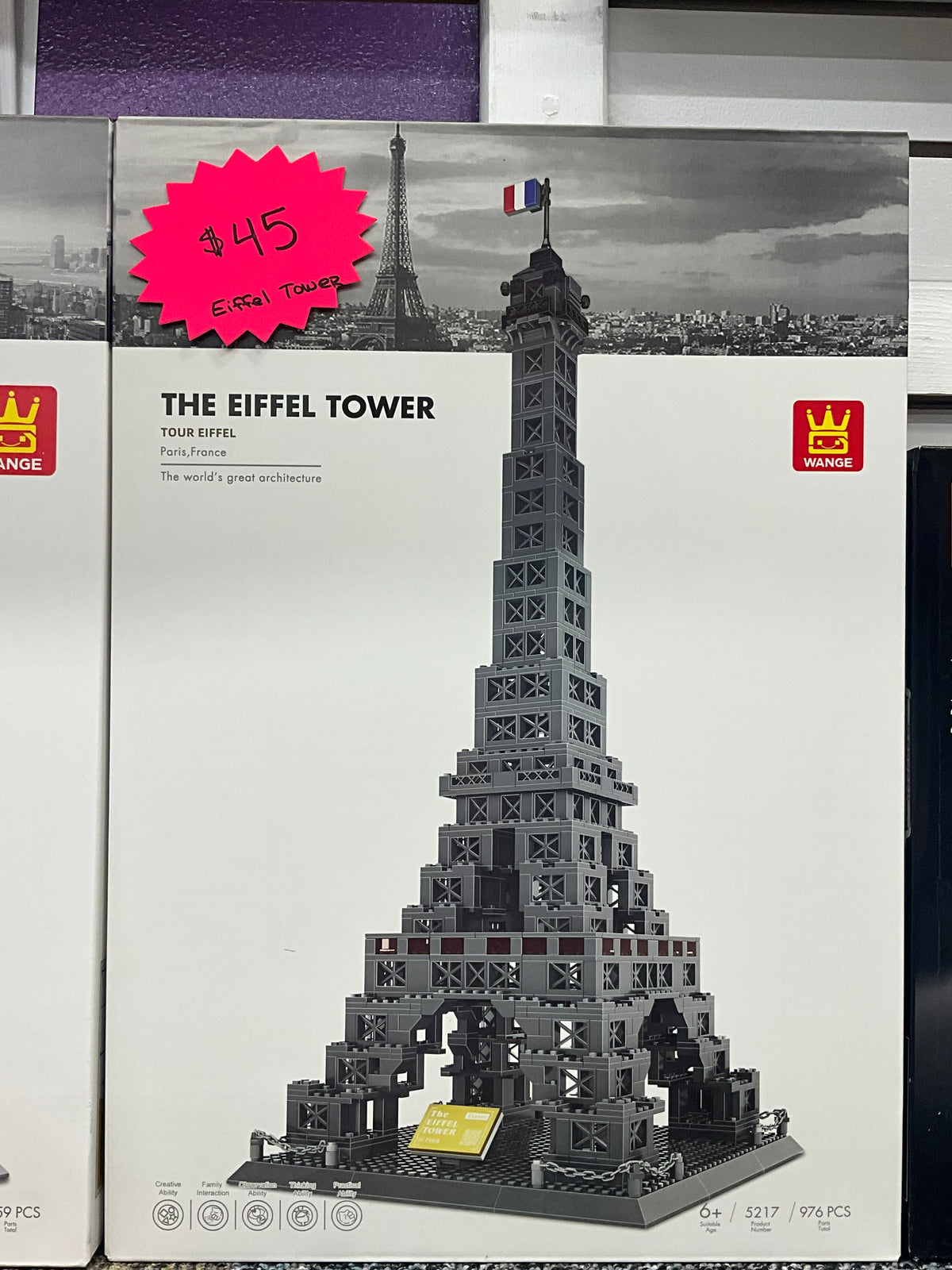 WANGE 5217 Eiffel Tower Architecture Building Set – 976 Pieces