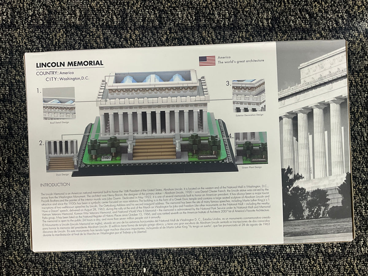 WANGE 4216 Lincoln Memorial Architecture Building Set – 799 Piece