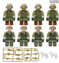 US vs. Russian Special Forces – 8 Tactical Minifigures with Military Dogs