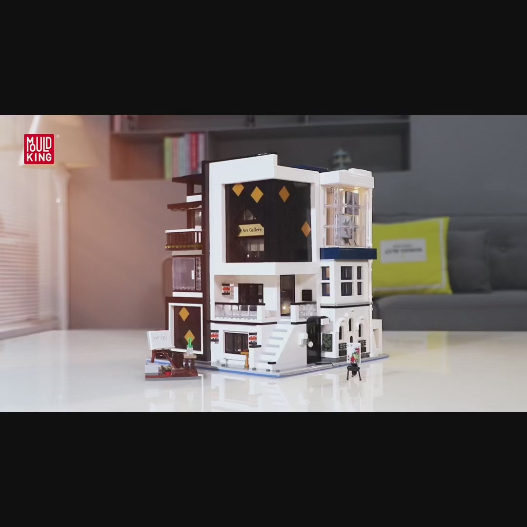 Mould King 16043 Novatown Art Gallery Modular Building – 3,536 Pieces