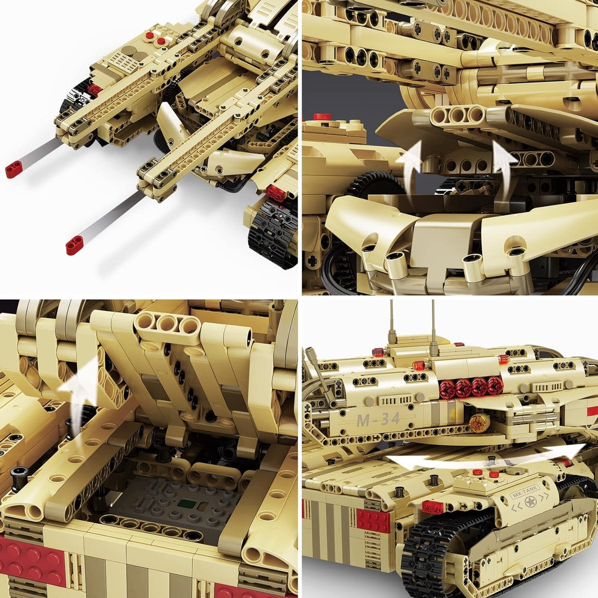 Mould King 20011 RC Mammoth MK-II Tank Building Set – 3,445 Pieces