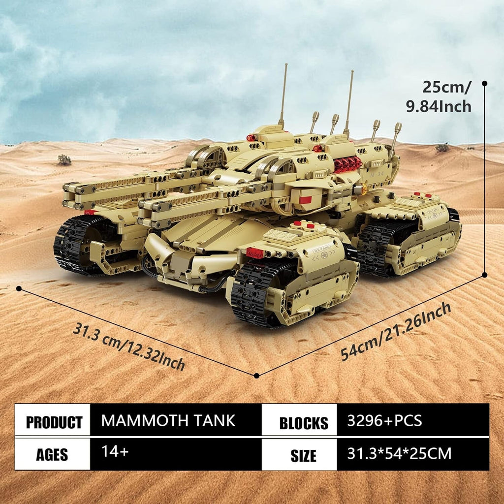 Mould King 20011 RC Mammoth MK-II Tank Building Set – 3,445 Pieces