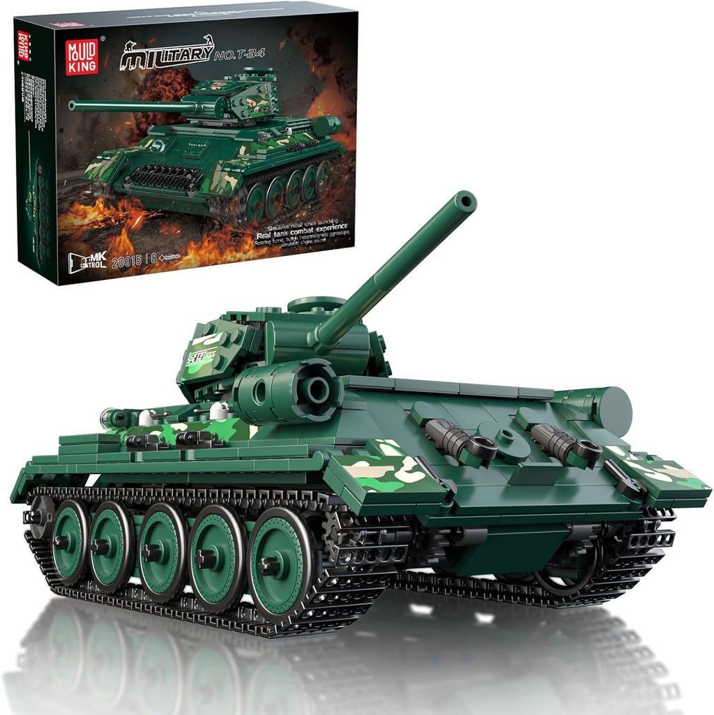 Mould King 20015 RC T-34 Tank Building Set – 800 Pieces