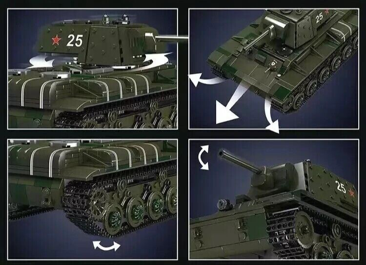 Mould King 20025 RC KV-1 Heavy Tank Building Set – 924 Pieces