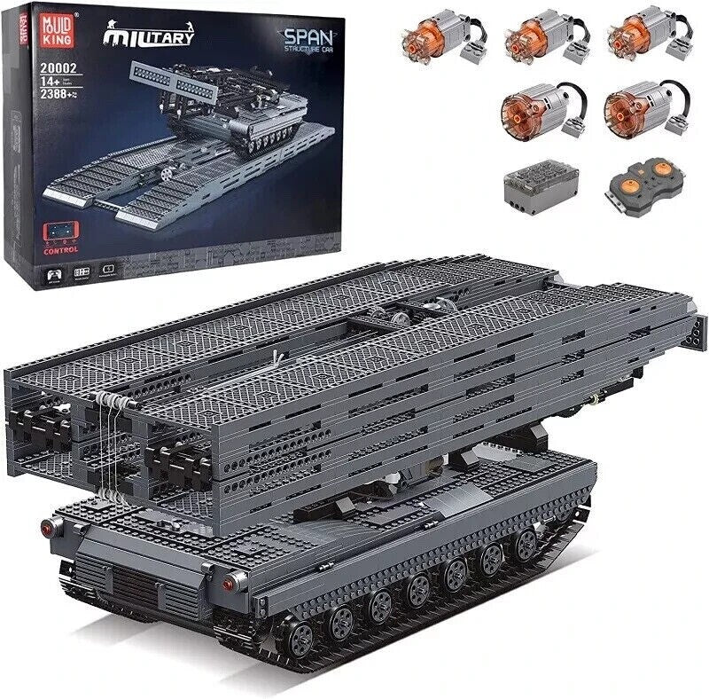 Mould King 20002 RC Assault Bridge Layer Building Set – 2,388 Pieces