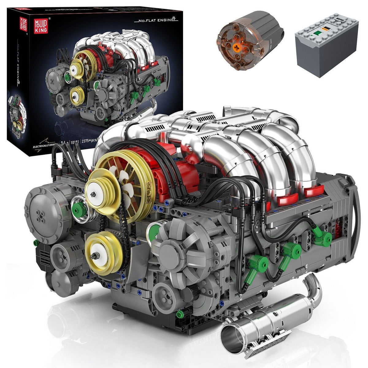 Mould King 10181 Motorized Flat-Six Boxer Engine Model – 2,375 Pieces