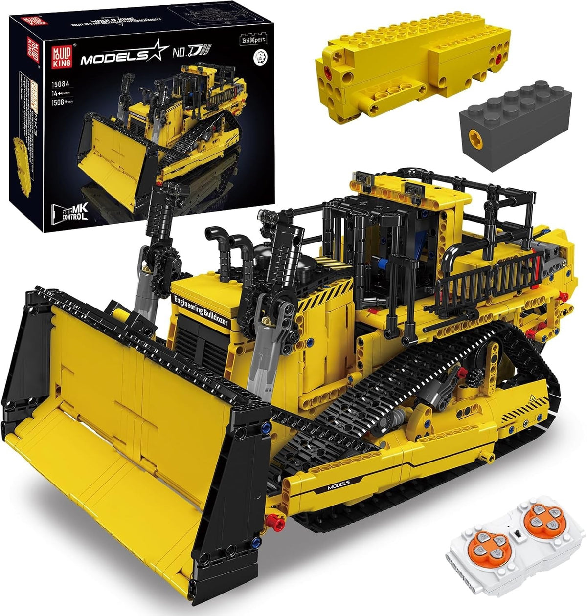 Mould King 15084 D11 RC Bulldozer – 1,597 Pieces