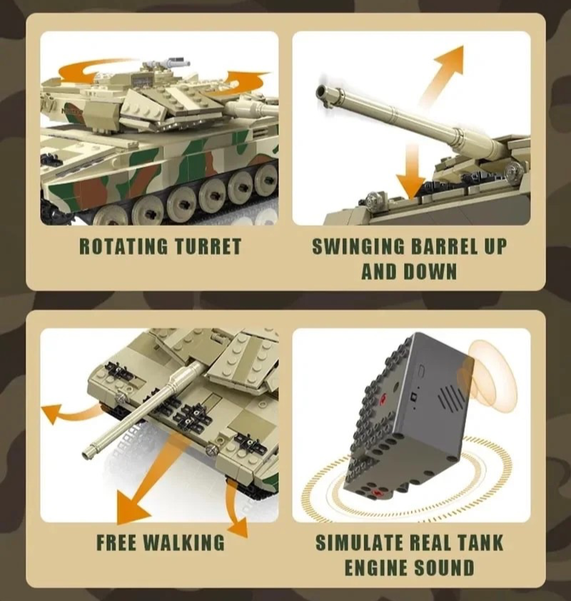 Mould King 20020 RC Leopard 2A6 Main Battle Tank – 1,091 Pieces