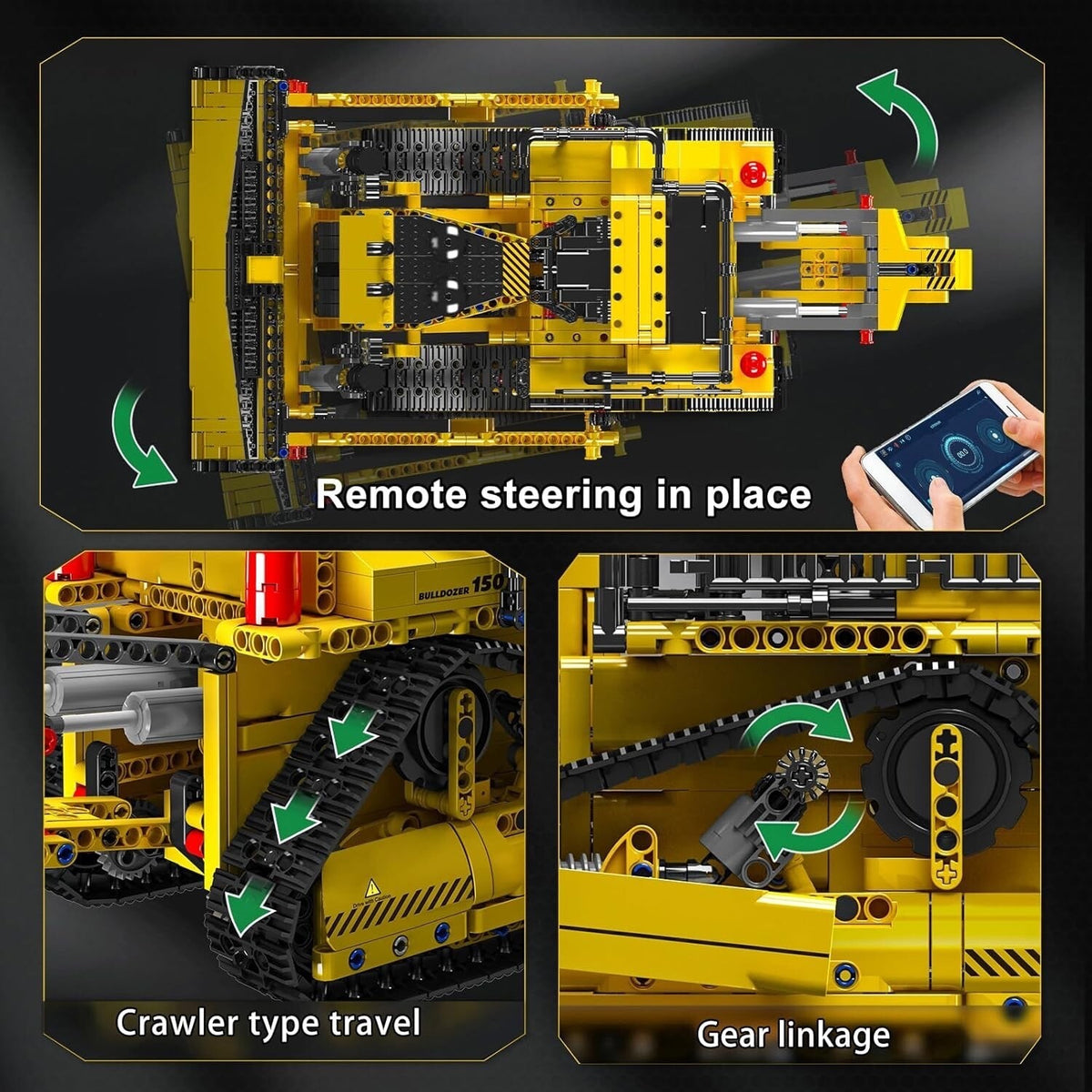 Mould King 15084 D11 RC Bulldozer – 1,597 Pieces