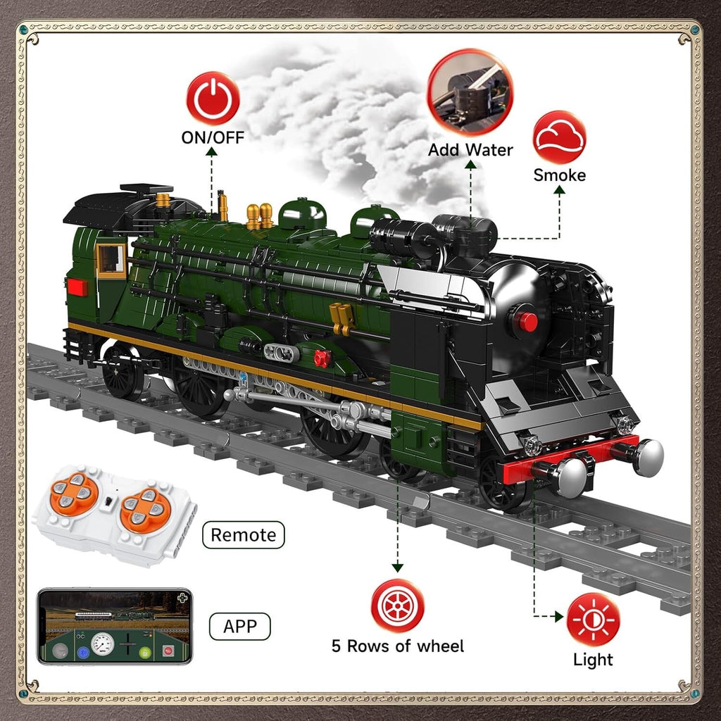 Mould King 12025 SNCF 231 Orient Express RC Steam Train – 4,261 Pieces