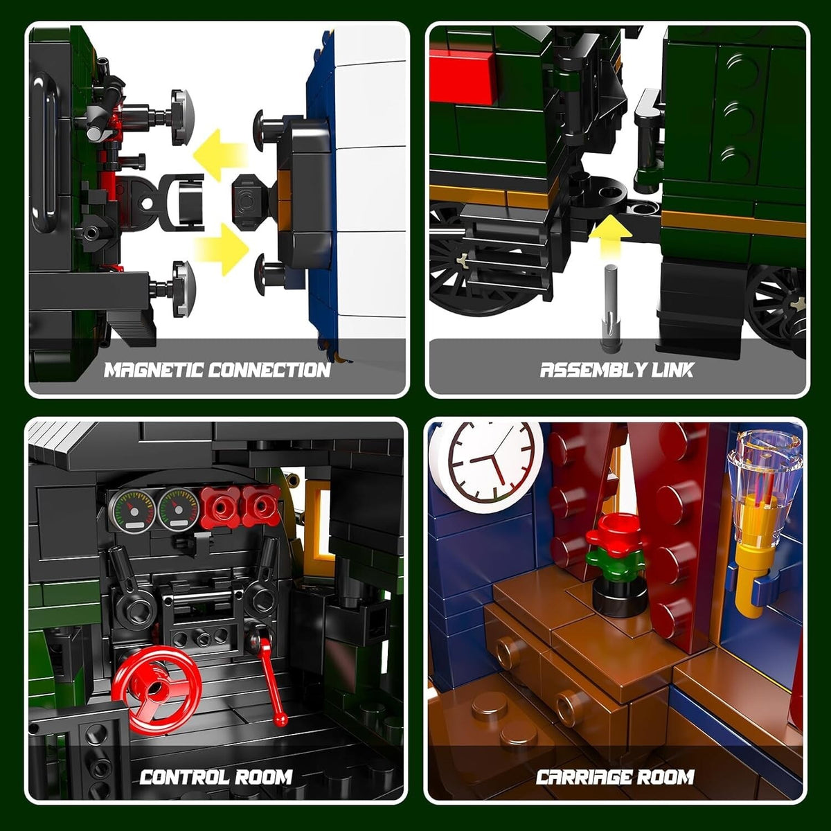 Mould King 12025 SNCF 231 Orient Express RC Steam Train – 4,261 Pieces
