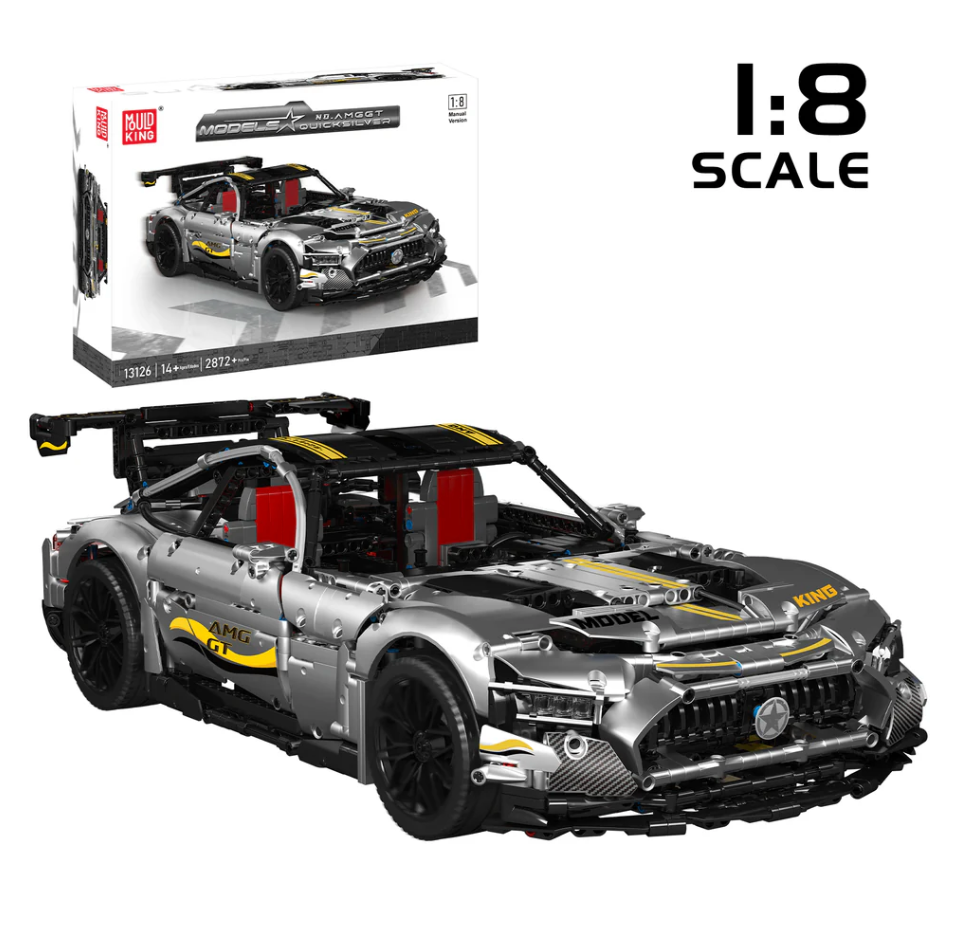 Mould King 13126 RC AMG GT Quicksilver Supercar – 2,872 Pieces