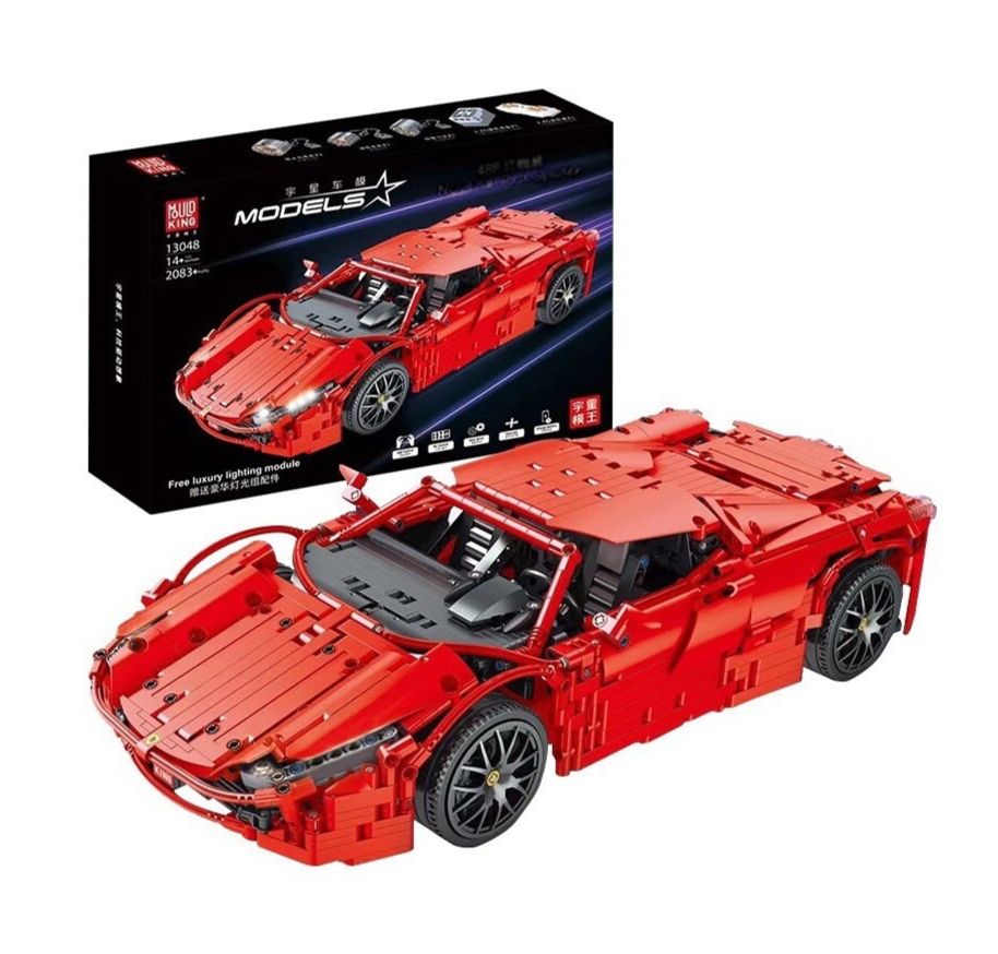 Mould King 13048 RC 488 Red Spider Supercar – 2,083 Pieces