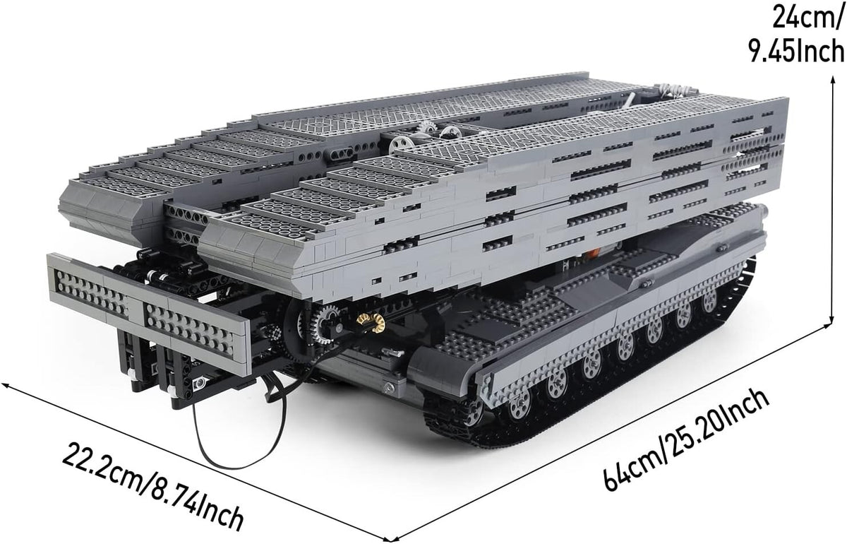 Mould King 20002 RC Assault Bridge Layer Building Set – 2,388 Pieces