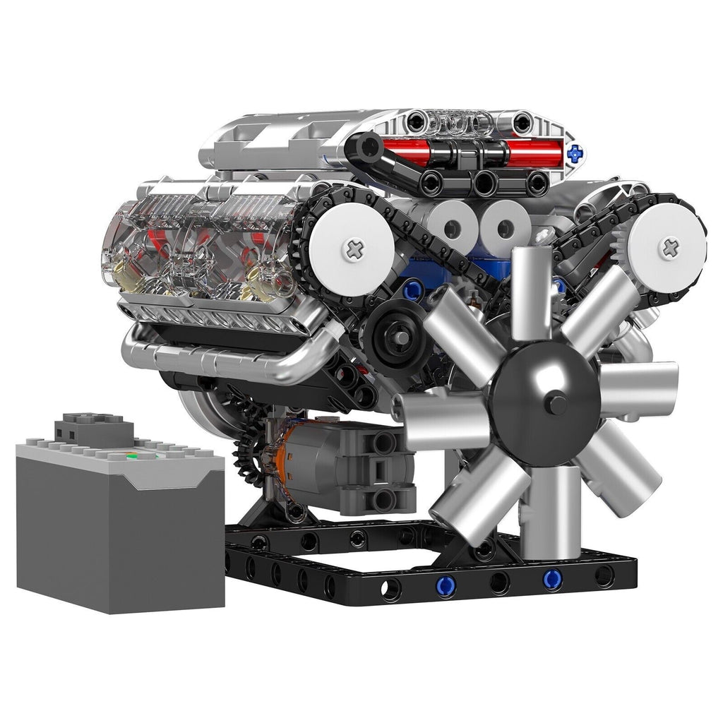 Mould King 10088 Motorized V8 Engine Model – 552 Pieces