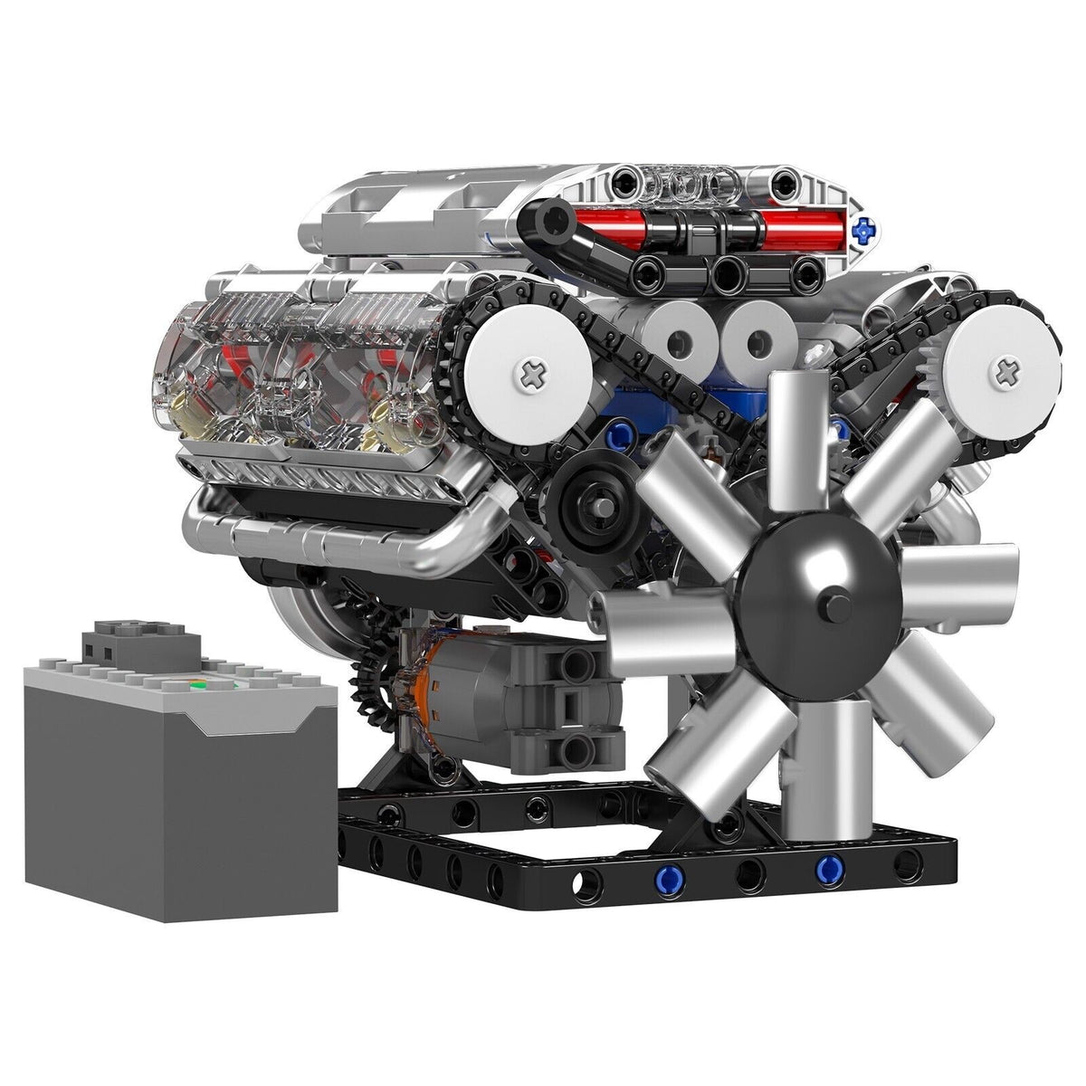 Mould King 10088 Motorized V8 Engine Model – 552 Pieces