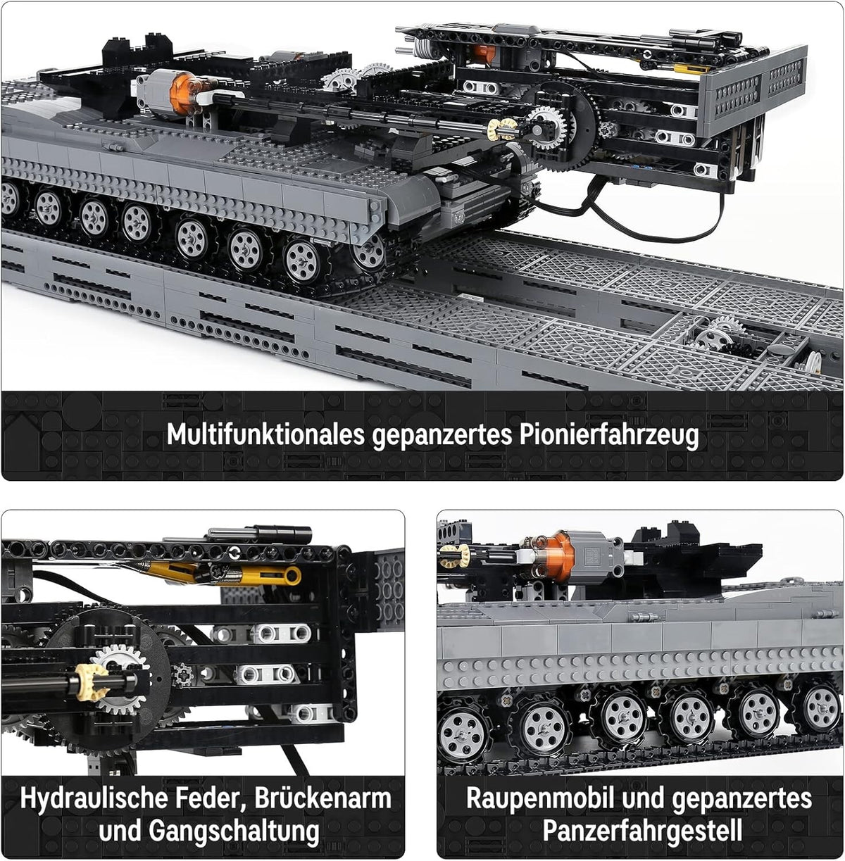 Mould King 20002 RC Assault Bridge Layer Building Set – 2,388 Pieces