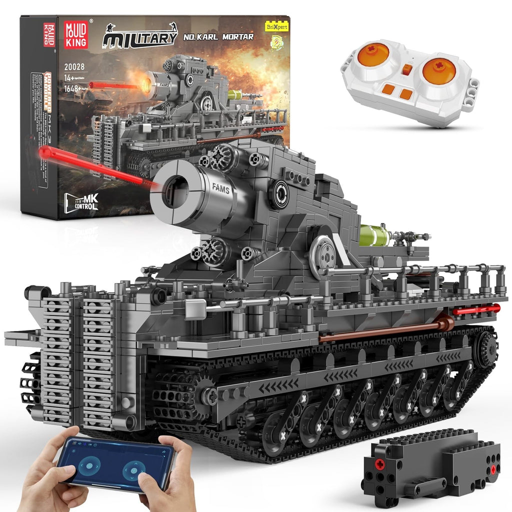 Mould King 20028 RC Karl-Gerät Mortar Building Set – 1,648 Pieces