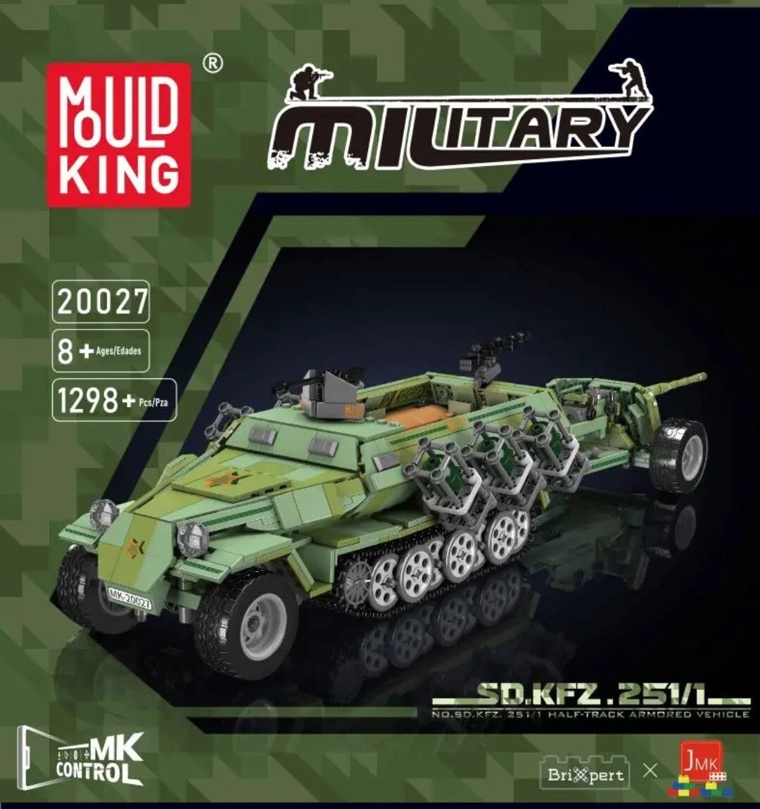 Mould King 20027 RC Sd.Kfz. 251 Half-Track & PAK 40 – 1,298 Pieces